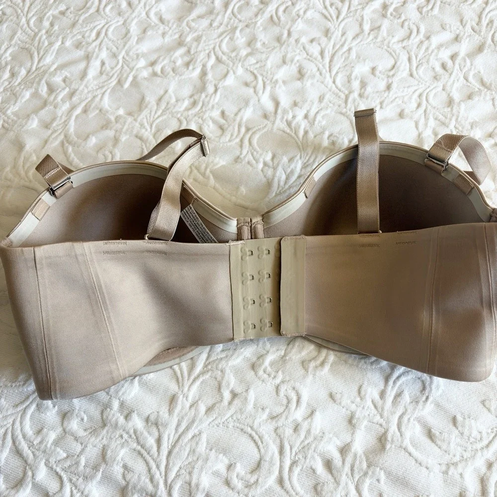 Soma Vanishing Strapless Bra 36DDD Nude Beige Convertible Underwire Multi-way